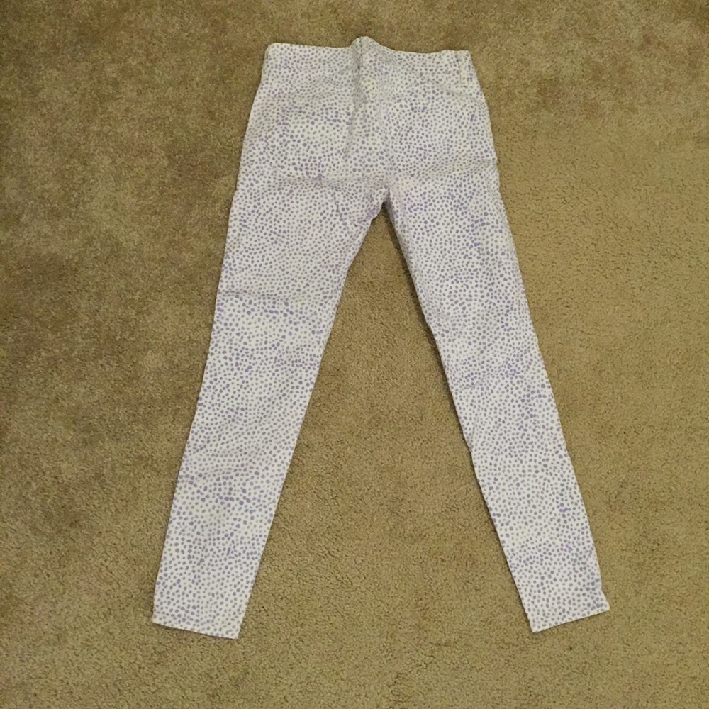 GAP Legging Jeans Printed Floral White Twill Sz 2